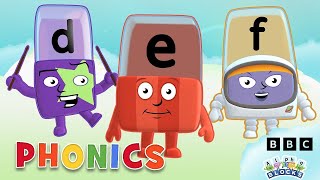 Phonics  Learn to Read  Letters D E F  Alphablocks [upl. by Hey322]