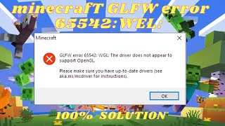 How To Fix Minecraft GLFW Error 65542  window \ 7 \ 11 \ 10  Full Guide [upl. by Sutton638]