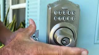 How to remove a Schlage Keypad Deadbolt Lock [upl. by Jacquet]