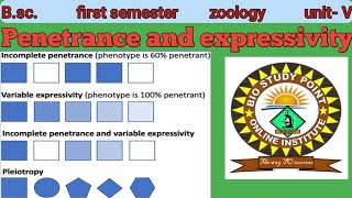 Penetrance and expressivity Bsc first semester zoology [upl. by Yereffej]