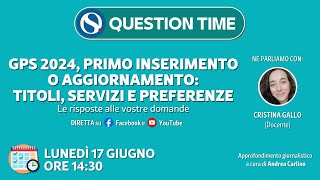 GPS 2024 primo inserimento o aggiornamento titoli servizi e preferenze [upl. by Ianahs]