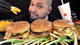 ASMR Mcdonalds Cele 3 Big Tasty New Entry MUKBANG 🇷🇴 [upl. by Marron]