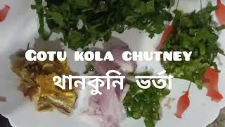 Gotu kola chutney recipe থানকুনি ভর্তা [upl. by Nhtanhoj]