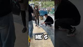 Chinese Man Cleaning Peoples Shoes 👞shorts youtubeshorts shortsfeed [upl. by Annoif]