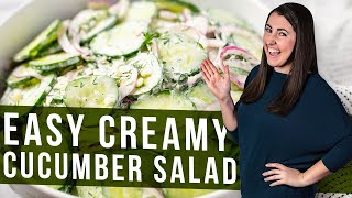 How to Make Creamy Cucumber Salad [upl. by Sublett540]