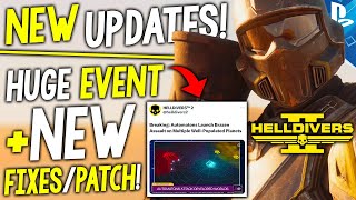 NEW Helldivers 2 Updates HUGE InGame EVENT Live Now and Tons of Big Fixes and Updates [upl. by Nnaycnan]