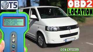 VW T5 OBD2 Diagnostic Port Location  VW Transporter OBD2 Diagnostic Port Location [upl. by Kcirdle494]