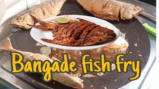 Bangade fish fry🐟🤤  Bhangra Tawa fry in Kannada 🐟Bangade minu fry [upl. by Schnurr608]