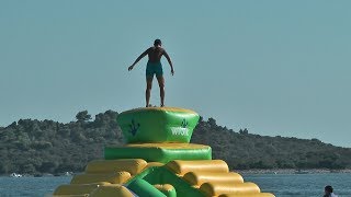 PINETA BEACH Wasserpark in Fazana Valbandon bei Pula auf der Halbinsel Istrien in Kroatien [upl. by Thedrick]