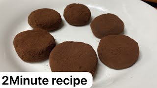 Two ingredients sweetened Condensed milk Chocolate Truffle recipe [upl. by Wei]