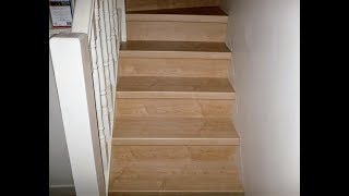 LAMINATE STAIRSINSTALLING LAMINATE FLOORING ON STAIRSLAMINATE FLOORING [upl. by Dag514]