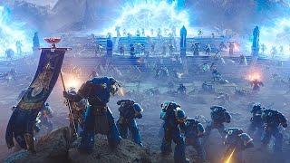 Warhammer 40K Ultramarines Vs Chaos Space Marines Army Battle Scene Cinematic 4K [upl. by Micro156]