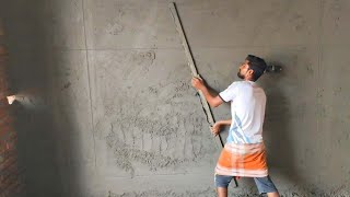 House Interior Wall Plastering with Cement [upl. by Ahsropal]