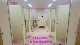 Women’s Restroom  American Standard Toilet Flush  Biltmore Hotel Los Angeles California USA [upl. by Rodl]