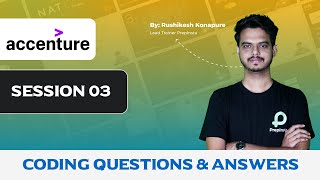 Accenture Coding Questions and Answers Session 3 [upl. by Frodin]