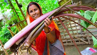 BENGALI STYLE KOCHU SHAK RECIPE  ঘরোয়া পদ্ধতিতে নিরামিষ সেরা স্বাদের কচুর শাক রেসিপি  villfood [upl. by Joya]