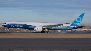 Boeing 777x action in Billings One of the beautiful Boeing 777x touch and go landing and take off [upl. by Janus]