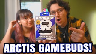 Steelseries Arctis GameBuds Unboxing amp First Thoughts [upl. by Ecaroh]