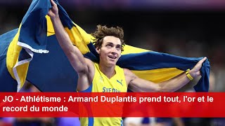 JO  Athlétisme  Armand Duplantis prend tout lor et le record du monde [upl. by Watkin687]