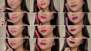 LOREAL ROUGE SIGNATURE MATTE LIP STAINS SWATCHES  REVIEW  Drugstore DUPE for NARS [upl. by Syah873]