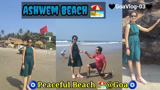 Ashwem Beach🏖️ at Goa poojashinde2104  Peaceful amp Clean beachGov Vlog03 goa vlogs [upl. by Aileda453]