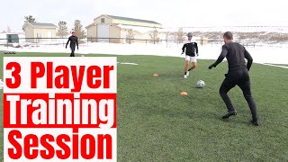 Full Soccer Training Session  3 Player Passing Drills  Speed and Agility Drills for Footballers [upl. by Roseanna]