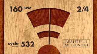 160 BPM 24 Wood Metronome HD [upl. by Haynor]