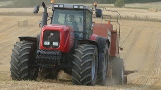 Massey Ferguson 8280 Baling Uphill w New Holland 4990 Big Baler  Harvest 2018  Danish Agri [upl. by Muire]