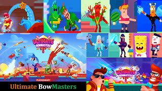 Ultimate Bowmasters All New CharactersSkins Fatalities Parts 115 Gameplay [upl. by Elyr]