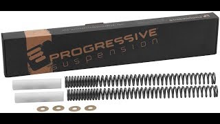 Progressive Fork Springs Install on a Kawasaki KLR 650 [upl. by Doolittle30]