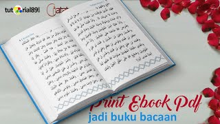 cara setting layout susunan buku booklet file pdf  tutorial89 [upl. by Eciened]