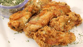 Crispy Ranch Chicken Wings Recipe [upl. by Ahsenauj449]