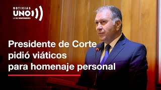 Sin austeridad presidente de la Judicatura pidió viáticos para condecoración personal [upl. by Jephthah529]