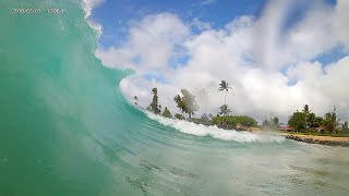 Bodysurfing Brenneckes beach Kauai [upl. by Repsaj]