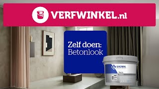 Hoe creëer je een betonlook met Sigma Stucco Beton  TUTORIAL  Verfwinkelnl [upl. by Audris]