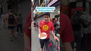 i ate the New York’s Famous 1 Pizza Slice 🍕😍 1DollarSlice NewYork Timessquare [upl. by Hpsoj]