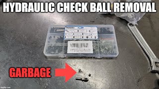 Abel LMTV build part 202 Spare tire crane hydraulic check ball removal [upl. by Inalej162]