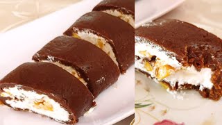 Swiss Roll Dessert Recipe  No Bake No Oven Swiss Roll Dessert 😍 By AmazingfoodtasteAFT [upl. by Ynnig]