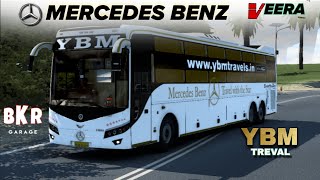 YBM MERCEDES BENZ VEERA 15M SHD BUS MOD YBM TRAVELS  EURO TRUCK SIMULATOR 2 TAMIL GAMEPLAY [upl. by Ciri]