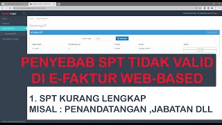 WEBBASED SPT TIDAK VALID DI EFAKTUR WEBBASED EFAKTURWEBBASED EFAKTUR30 [upl. by Peckham]