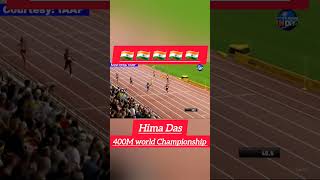 Hima Das 400m World championship Historical moments short video [upl. by Anivlis]