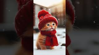 The Snowman’s Magical Revenge ☃️✨ A Kittens Win Over the Bulliescat cattales catfunny catshort [upl. by Yup]