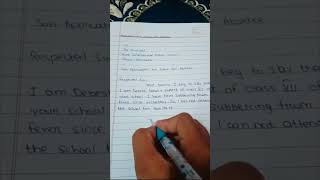 Application for leave for Absence appilication educationhub subscribe please [upl. by Emoreg381]