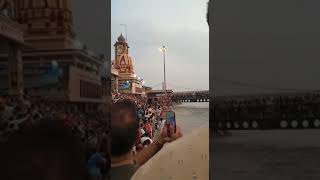 Ganga Aarti 🙏 gangaghat rishikesh pooja bhajan [upl. by Dunc]