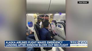 Dramatic footage Passenger films after window blows out of airplane midflight [upl. by Lyrahc]