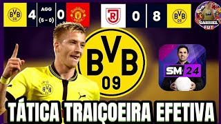 TÁTICA 424 TRAIÇOEIRA EFETIVA no BORUSSIA DORTMUND no SM 24 [upl. by Ahsieken]