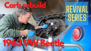 1963 VW Beetle revival project  Episode 6 Carburetor Rebuild [upl. by Mchenry]