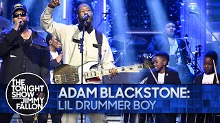 Adam Blackstone Lil Drummer Boy  The Tonight Show Starring Jimmy Fallon [upl. by Ettenotna]