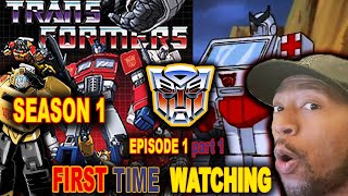 Transformers Season 1 Episode 1 part 1 of 3  First Time Watching [upl. by Bremer60]