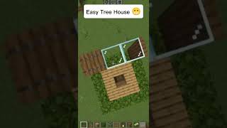 Minecraft Easy Treehouse 😁 shorts minecraft [upl. by Kera]